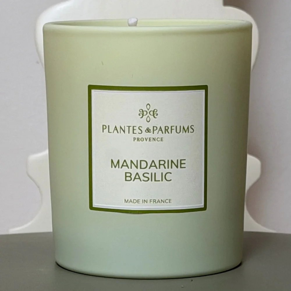 PLANTES & PARFUMS PROVENCE CANDLE Mandarine Basilic scent